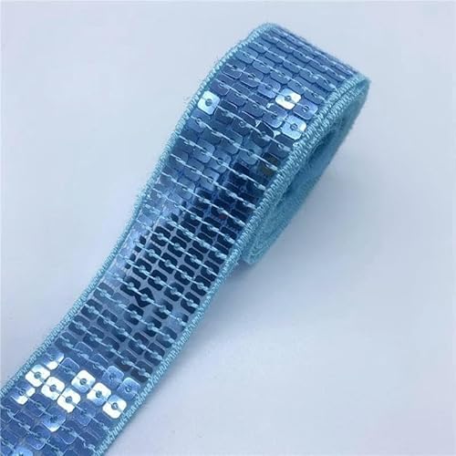 2 Yards/Lot 25 mm bunte Paillettenbänder, Spitzenbesatz, Pailletten-Nähstoff zum Basteln, Nähen, Stoffzubehör, Paillettenbesatz-10 von AYHTUD