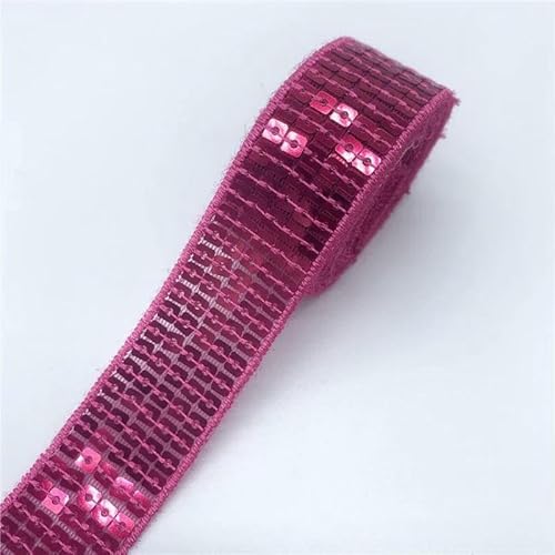 2 Yards/Lot 25 mm bunte Paillettenbänder, Spitzenbesatz, Pailletten-Nähstoff zum Basteln, Nähen, Stoffzubehör, Paillettenbesatz-12 von AYHTUD