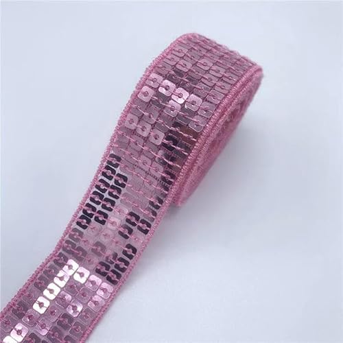 2 Yards/Lot 25 mm bunte Paillettenband-Spitzenbesatz, Pailletten-Nähstoff zum Basteln, Nähen, Stoffzubehör, Paillettenbesatz-07 von AYHTUD