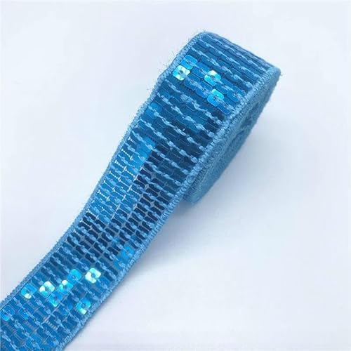 2 Yards/Lot 25 mm bunte Paillettenband-Spitzenbesatz, Pailletten-Nähstoff zum Basteln, Nähen, Stoffzubehör, Paillettenbesatz-11 von AYHTUD