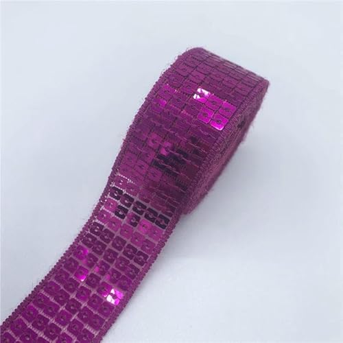2 Yards/Lot 25 mm bunte Paillettenband-Spitzenbesatz, Pailletten-Nähstoff zum Basteln, Nähen, Stoffzubehör, Paillettenbesatz-19 von AYHTUD