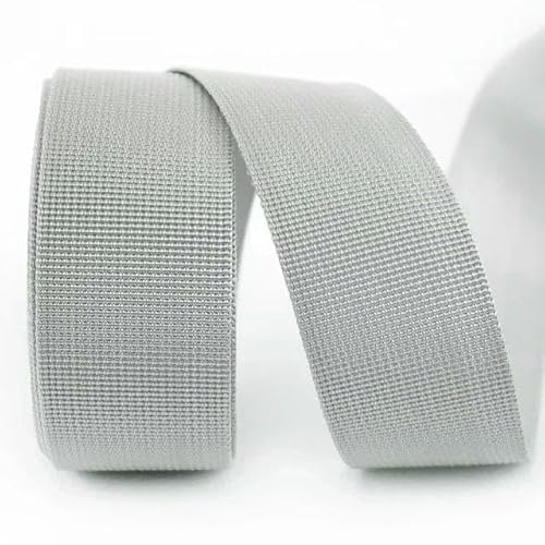 2 m, 20–50 mm, 1 mm dickes Nylon-Gurtband, Taschengurt, gewebtes Band, Haustierhalsband, Zugseil, Band, Nähen, Schrägband, Zubehör – Silbergrau – 50 mm 2 m, 20–50 mm, 1 mm dickes Nylon-Gurtband, Taschengurt, gewebtes Band, Haustierhalsband, Zugseil, Band, Nähen, Schrägband, Zubehör – Silbergrau – 50 mm von AYHTUD