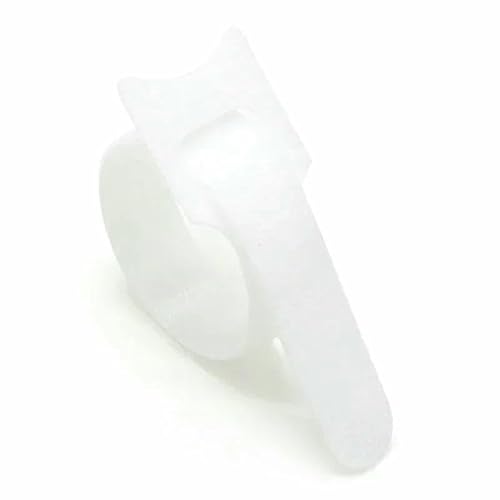 20–200 Stück lösbare Kabelbinder für Maus-Kopfhörer, Kabelmanagement, Nylon-Kabelbinder, wiederverwendbare Schlaufenbänder, Bänder, Weiß, 250 mm x 100 Stück von AYHTUD