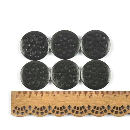 20 Stück Vintage 2 Löcher Holzknöpfe für Kleidungsstücke Nähzubehör DIY Basteln Scrapbook Verzierung Handarbeit Dekor 18-25mm c3234-7 von AYHTUD