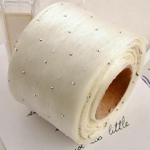 20 Yards 60 mm Heißbohr-Punkte-Randband, Haarschleifen, DIY, handgefertigtes Bastelzubehör, Materialverpackung, Nähzubehör, 63-2, Breite 60 mm von AYHTUD