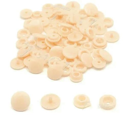 200 Sets Druckknöpfe T5 Rundknopf für Kleidung Druckknöpfe DIY Kinderwindeln Lätzchen-B53-600 Sets von AYHTUD