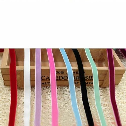 200 Yards/Rolle, 10 mm Samtbänder, DIY-Stirnband, Fliege, Ohrringe, Bastelmaterial, Weihnachten, Halloween, Hochzeit, Geschenkbänder – Nachrichtenfarbe, Nummer – 10 mm breit von AYHTUD