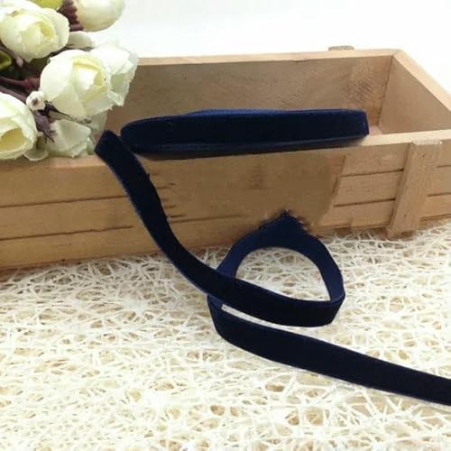 200 Yards/Rolle, 10 mm Samtbänder, DIY-Stirnband, Fliege, Ohrringe, Bastelmaterial, Weihnachten, Halloween, Hochzeits-Verpackungsbänder – Marineblau – 10 mm breit 200 Yards/Rolle, 10 mm Samtbänder, DIY-Stirnband, Fliege, Ohrringe, Bastelmaterial, Weihnachten, Halloween, Hochzeits-Verpackungsbänder – Marineblau – 10 mm breit von AYHTUD