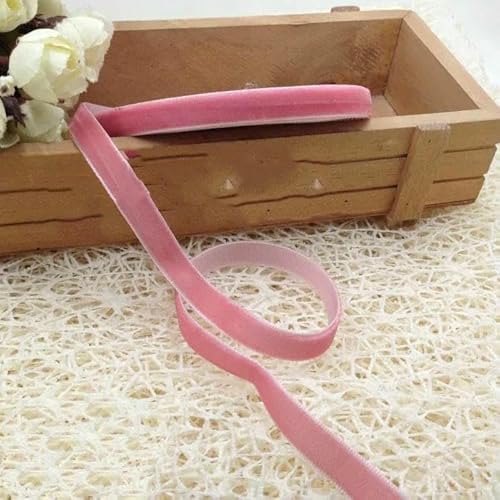 200 Yards/Rolle 10 mm Samtbänder DIY Stirnband Fliege Ohrringe Bastelmaterial Weihnachten Halloween Hochzeitsverpackungsbänder-YanFen-10 mm breit von AYHTUD