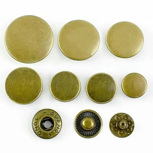 20er-Set 10–25 mm Metallschnallen für Taschen, Jacken, dekorative Nähknöpfe, Lederhandwerk, flache Druckknöpfe, Kleidungsverschlüsse, Zubehör, Bronze, 25 mm 20er-Set 10–25 mm Metallschnallen für Taschen, Jacken, dekorative Nähknöpfe, Lederhandwerk, flache Druckknöpfe, Kleidungsverschlüsse, Zubehör, Bronze, 25 mm von AYHTUD