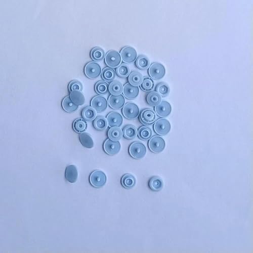 20er-Set ~ 240er-Set Druckknöpfe T5 Taschenordner Schnallenknöpfe Harz Kleidungszubehör für Babykleidung Lätzchen Windeln-hellblau-20er-Set von AYHTUD