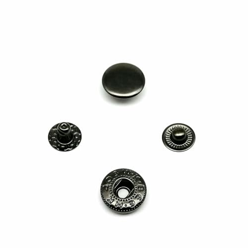 25 Sets Nr. 655, Nr. 633, Nr. 831, Nr. 201, Metall, kein Nähen, Druckknopf, Druckknopf, Niete, Ledertasche, Kleidung, Jacke, Reparatur, Niete, DIY-633, 12,5 mm, Pistolenschwarz 25 Sets Nr. 655, Nr. 633, Nr. 831, Nr. 201, Metall, kein Nähen, Druckknopf, Druckknopf, Niete, Ledertasche, Kleidung, Jacke, Reparatur, Niete, DIY-633, 12,5 mm, Pistolenschwarz von AYHTUD