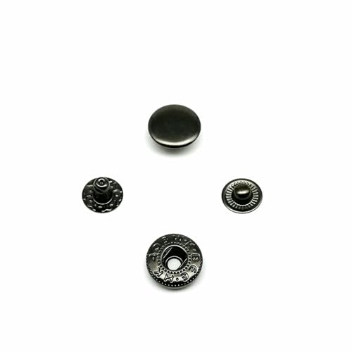 25 Sets Nr. 655, Nr. 633, Nr. 831, Nr. 201, Metall, kein Nähen, Druckknopf, Druckknopf, Niete, Ledertasche, Kleidung, Jacke, Reparatur, Niete, DIY-655, 10 mm, Pistolenschwarz 25 Sets Nr. 655, Nr. 633, Nr. 831, Nr. 201, Metall, kein Nähen, Druckknopf, Druckknopf, Niete, Ledertasche, Kleidung, Jacke, Reparatur, Niete, DIY-655, 10 mm, Pistolenschwarz von AYHTUD