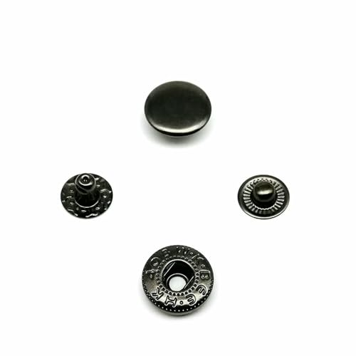 25 Sets Nr. 655, Nr. 633, Nr. 831, Nr. 201 Metall-Druckknopfverschluss ohne Nähen, Druckknopf, Nieten für Ledertaschen, Kleidung, Jacken, Reparaturnieten, DIY-831, 15 mm, Pistolensch 25 Sets Nr. 655, Nr. 633, Nr. 831, Nr. 201 Metall-Druckknopfverschluss ohne Nähen, Druckknopf, Nieten für Ledertaschen, Kleidung, Jacken, Reparaturnieten, DIY-831, 15 mm, Pistolensch von AYHTUD