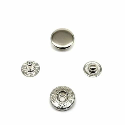 25 Sets Nr. 655 Nr. 633 Nr. 831 Nr. 201 Metall-Druckknopfverschluss ohne Nähen, Druckknopf, Niete, Ledertasche, Kleidung, Jacke, Reparaturniete, DIY-831, 15 mm, silb 25 Sets Nr. 655 Nr. 633 Nr. 831 Nr. 201 Metall-Druckknopfverschluss ohne Nähen, Druckknopf, Niete, Ledertasche, Kleidung, Jacke, Reparaturniete, DIY-831, 15 mm, silb von AYHTUD