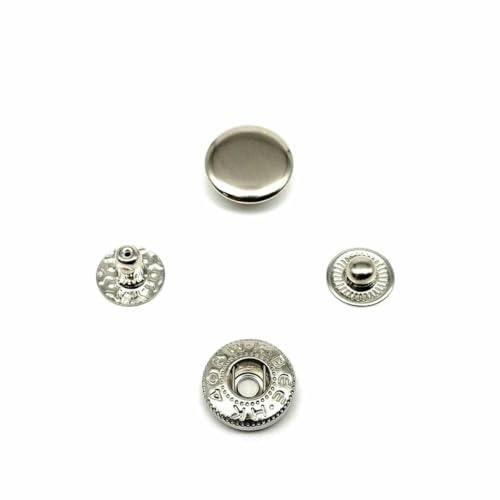 25 Sets Nr. 655 Nr. 633 Nr. 831 Nr. 201 Metall-Druckknopfverschluss ohne Nähen, Druckknopf, Niete für Ledertaschen, Kleidung, Jacken, Reparaturnieten, DIY-633, 12,5 mm, silberf 25 Sets Nr. 655 Nr. 633 Nr. 831 Nr. 201 Metall-Druckknopfverschluss ohne Nähen, Druckknopf, Niete für Ledertaschen, Kleidung, Jacken, Reparaturnieten, DIY-633, 12,5 mm, silberf von AYHTUD
