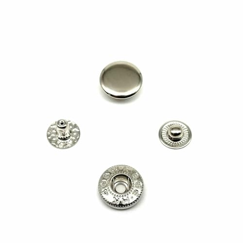 25 Sets Nr. 655 Nr. 633 Nr. 831 Nr. 201 Metall-Druckknopfverschluss ohne Nähen, Druckknopf, Niete für Ledertaschen, Kleidung, Jacken, Reparaturnieten, DIY-633, 12,5 mm, silberfarben 25 Sets Nr. 655 Nr. 633 Nr. 831 Nr. 201 Metall-Druckknopfverschluss ohne Nähen, Druckknopf, Niete für Ledertaschen, Kleidung, Jacken, Reparaturnieten, DIY-633, 12,5 mm, silberfarben von AYHTUD