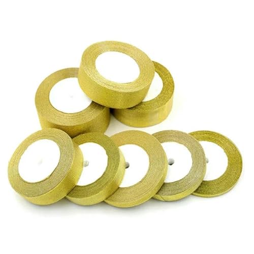 25 Yard/Rolle Ripsband-Satinbänder, DIY, Hochzeit, Weihnachtsfeier, Dekoration, 6 mm – 40 mm, Schleife, Bastelkarten, Bänder, Blumen, Zubehör – Goldfarbenes Zw 25 Yard/Rolle Ripsband-Satinbänder, DIY, Hochzeit, Weihnachtsfeier, Dekoration, 6 mm – 40 mm, Schleife, Bastelkarten, Bänder, Blumen, Zubehör – Goldfarbenes Zw von AYHTUD