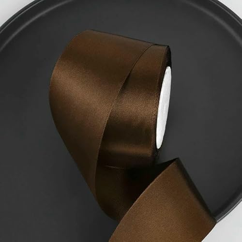 25 Yards/Rolle 2 Zoll Satinband DIY Rosen Handgefertigtes Bastelmaterial Weihnachten Halloween Hochzeit Geburtstagsfeier Geschenkband-Dunkelkaffee-25 Yards Länge 25 Yards/Rolle 2 Zoll Satinband DIY Rosen Handgefertigtes Bastelmaterial Weihnachten Halloween Hochzeit Geburtstagsfeier Geschenkband-Dunkelkaffee-25 Yards Länge von AYHTUD
