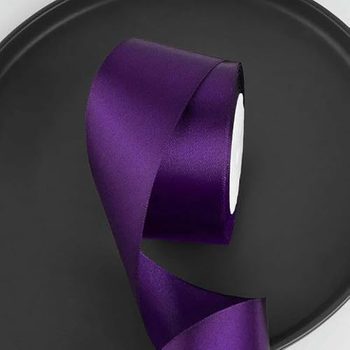 25 Yards/Rolle 2 Zoll Satinband DIY Rosen Handgefertigtes Bastelmaterial Weihnachten Halloween Hochzeit Geburtstagsfeier Geschenkband-Dunkelviolett-25 Yards Länge 25 Yards/Rolle 2 Zoll Satinband DIY Rosen Handgefertigtes Bastelmaterial Weihnachten Halloween Hochzeit Geburtstagsfeier Geschenkband-Dunkelviolett-25 Yards Länge von AYHTUD