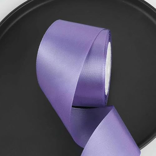 25 Yards/Rolle 2 Zoll Satinband DIY Rosen Handgefertigtes Bastelmaterial Weihnachten Halloween Hochzeit Geburtstagsfeier Geschenkband-Hellviolett-25 Yards Länge 25 Yards/Rolle 2 Zoll Satinband DIY Rosen Handgefertigtes Bastelmaterial Weihnachten Halloween Hochzeit Geburtstagsfeier Geschenkband-Hellviolett-25 Yards Länge von AYHTUD