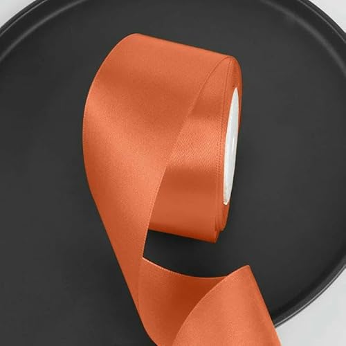 25 Yards/Rolle 2 Zoll Satinband DIY Rosen Handgefertigtes Bastelmaterial Weihnachten Halloween Hochzeit Geburtstagsfeier Geschenkband-Leuchtend Orange-25 Yards Länge 25 Yards/Rolle 2 Zoll Satinband DIY Rosen Handgefertigtes Bastelmaterial Weihnachten Halloween Hochzeit Geburtstagsfeier Geschenkband-Leuchtend Orange-25 Yards Länge von AYHTUD