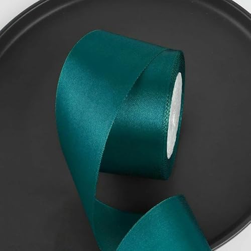 25 Yards/Rolle 2 Zoll Satinband DIY Rosen Handgefertigtes Bastelmaterial Weihnachten Halloween Hochzeit Geburtstagsfeier Geschenkband-Pfauenblau-25 Yards Länge 25 Yards/Rolle 2 Zoll Satinband DIY Rosen Handgefertigtes Bastelmaterial Weihnachten Halloween Hochzeit Geburtstagsfeier Geschenkband-Pfauenblau-25 Yards Länge von AYHTUD