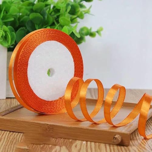 25 Yards/Rolle 6 mm Satinbänder für Hochzeiten, Geburtstage, Partys, Geschenkband, Weihnachten, Halloween, Festivalbedarf, DIY-Bastelband, 24 Orange, 22 Meter Länge 25 Yards/Rolle 6 mm Satinbänder für Hochzeiten, Geburtstage, Partys, Geschenkband, Weihnachten, Halloween, Festivalbedarf, DIY-Bastelband, 24 Orange, 22 Meter Länge von AYHTUD