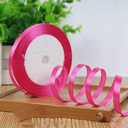 25 Yards/Rolle 6 mm Satinbänder für Hochzeiten, Geburtstage, Partys, Geschenkband, Weihnachten, Halloween, Festivalbedarf, DIY-Bastelband, 27 Fuchsia, 22 Meter Länge 25 Yards/Rolle 6 mm Satinbänder für Hochzeiten, Geburtstage, Partys, Geschenkband, Weihnachten, Halloween, Festivalbedarf, DIY-Bastelband, 27 Fuchsia, 22 Meter Länge von AYHTUD