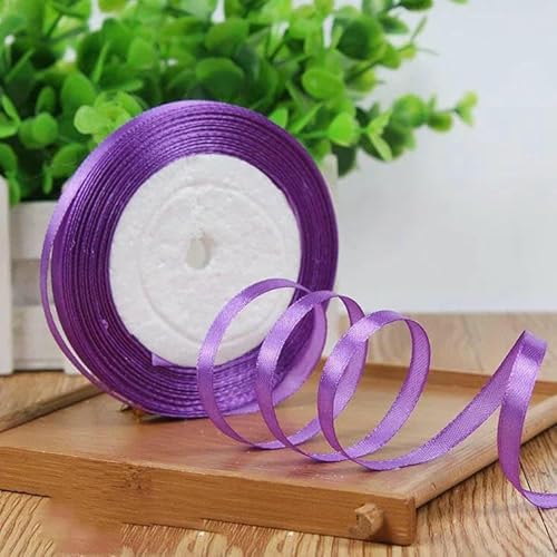 25 Yards/Rolle 6 mm Satinbänder für Hochzeiten, Geburtstage, Partys, Geschenkband, Weihnachten, Halloween, Festivalbedarf, DIY-Bastelband, 69 Lila, 22 Meter Länge 25 Yards/Rolle 6 mm Satinbänder für Hochzeiten, Geburtstage, Partys, Geschenkband, Weihnachten, Halloween, Festivalbedarf, DIY-Bastelband, 69 Lila, 22 Meter Länge von AYHTUD