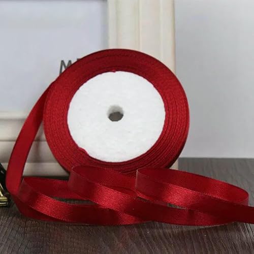 25 Yards/Rolle Ripsband-Satinbänder, DIY, Hochzeit, Weihnachtsfeier, Dekoration, 6 mm – 40 mm, Schleife, Bastelkarten, Bänder, Blumen, Zubehör, Weinrot, 6 mm 25 Yards/Rolle Ripsband-Satinbänder, DIY, Hochzeit, Weihnachtsfeier, Dekoration, 6 mm – 40 mm, Schleife, Bastelkarten, Bänder, Blumen, Zubehör, Weinrot, 6 mm von AYHTUD