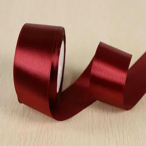 25 Yards 6/10/15/20/25/40/50 mm Seidensatinband Hochzeitsfeier Weihnachtsband Blumen verziert DIY Bekleidung Nähstoff-48 Weinrot-10 mm Breite von AYHTUD