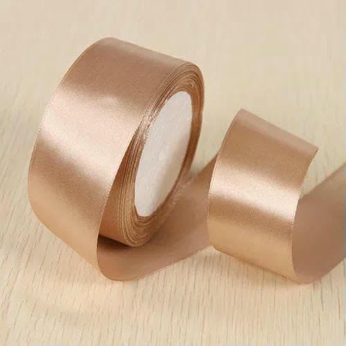 25 Yards 6/10/15/20/25/40/50 mm Seidensatinband Hochzeitsfeier Weihnachtsband Blumen verziert DIY Bekleidung Nähstoff-Hellbraun-25 mm Breite 25 Yards 6/10/15/20/25/40/50 mm Seidensatinband Hochzeitsfeier Weihnachtsband Blumen verziert DIY Bekleidung Nähstoff-Hellbraun-25 mm Breite von AYHTUD