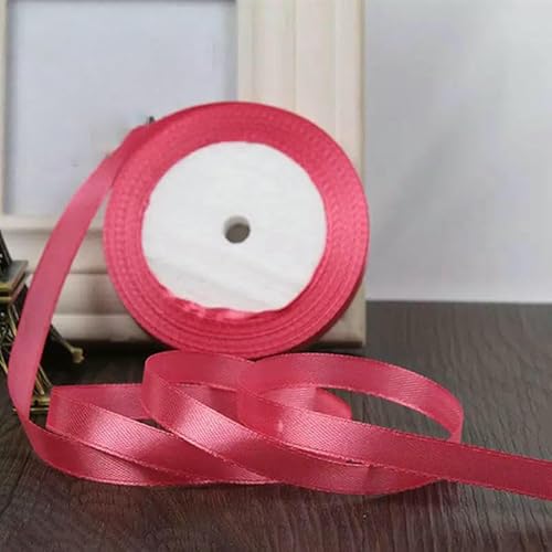 25 Yards Polyester-Satinbänder, Handarbeiten, Weihnachtsdeko-Klebeband, Materialien zum Selbermachen, Nähen, Basteln, Zubehör, Schleifen zum Verpacken, Wassermelonenrot, 6 mm 25 Yards Polyester-Satinbänder, Handarbeiten, Weihnachtsdeko-Klebeband, Materialien zum Selbermachen, Nähen, Basteln, Zubehör, Schleifen zum Verpacken, Wassermelonenrot, 6 mm von AYHTUD