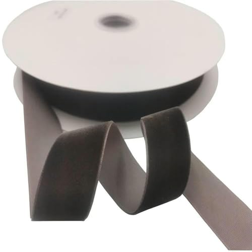 25 mm, 25 Yards, 31 Farben, einseitiges Samtband für handgefertigte Blumenstraußverpackungen, Heimparty-Dekoration, Weihnachtsstreifen – Schwarzer Kaffee V025 – 25 mm x 25 Yards 25 mm, 25 Yards, 31 Farben, einseitiges Samtband für handgefertigte Blumenstraußverpackungen, Heimparty-Dekoration, Weihnachtsstreifen – Schwarzer Kaffee V025 – 25 mm x 25 Yards von AYHTUD