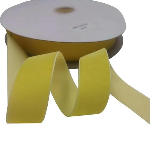 25 mm, 25 Yards, 31 Farben, einseitiges Samtband für handgefertigte Blumenstraußverpackungen, Heimparty-Dekoration, Weihnachtsstreifen – Zitronengelb V104 – 25 mm x 25 Yards 25 mm, 25 Yards, 31 Farben, einseitiges Samtband für handgefertigte Blumenstraußverpackungen, Heimparty-Dekoration, Weihnachtsstreifen – Zitronengelb V104 – 25 mm x 25 Yards von AYHTUD