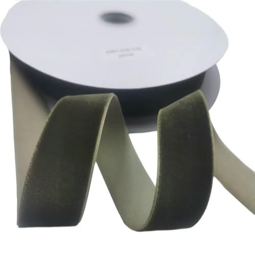 25 mm, 25 Yards, 31 Farben, einseitiges Samtband für handgefertigte Blumenstraußverpackungen, Partydekoration, Weihnachtsstreifen, DK Moss V100, 25 mm x 25 Yards 25 mm, 25 Yards, 31 Farben, einseitiges Samtband für handgefertigte Blumenstraußverpackungen, Partydekoration, Weihnachtsstreifen, DK Moss V100, 25 mm x 25 Yards von AYHTUD