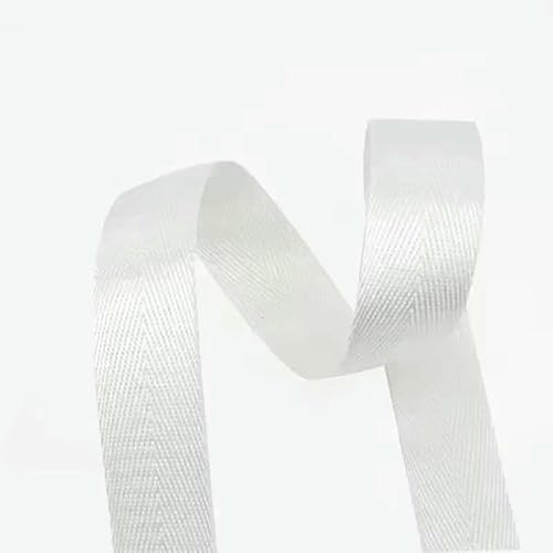 25 mm Nylon-Gurtbänder für Rucksäcke, Verpackungsband, Polyester, Haustierhalsband, Band, DIY-Nähzubehör, Weiß, 25 mm, 20 Meter von AYHTUD