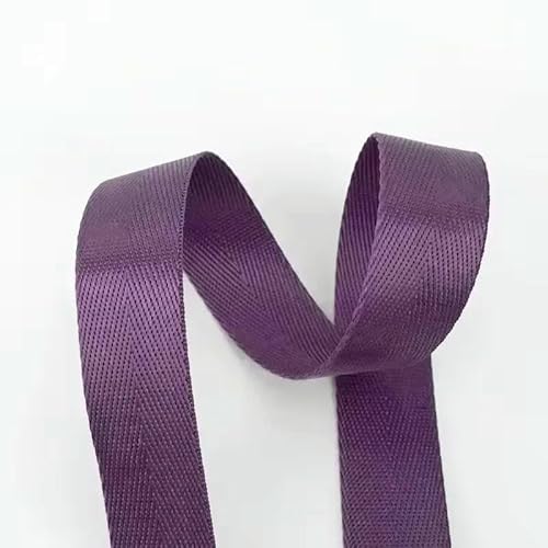 25 mm Nylon-Gurtbänder für Rucksäcke, Verpackungsband, Polyester-Haustierhalsband, DIY-Nähzubehör, Lila, 25 mm, 10 Meter von AYHTUD
