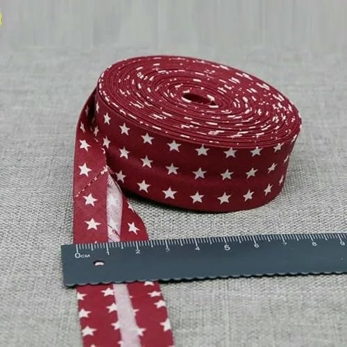25 mm Schrägband, 100% Baumwolle, karierte Stoffe, Kederstoffstreifen für DIY-Nähbänder, 43–25 mm x 10 Meter von AYHTUD