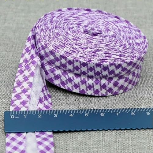 25 mm Schrägband, 100% Baumwolle, karierte Stoffe, Kederstreifen für DIY-Nähbänder, 04–25 mm x 10 Meter 25 mm Schrägband, 100% Baumwolle, karierte Stoffe, Kederstreifen für DIY-Nähbänder, 04–25 mm x 10 Meter von AYHTUD