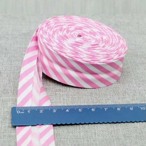 25 mm Schrägband, 100% Baumwolle, karierte Stoffe, Kederstreifen für DIY-Nähbänder, 12–25 mm x 10 Meter von AYHTUD