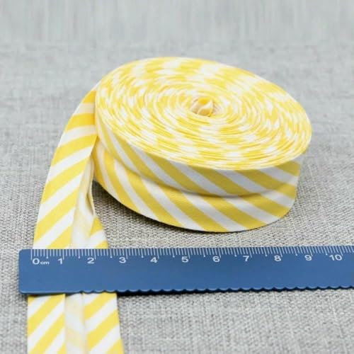 25 mm Schrägband, 100% Baumwolle, karierte Stoffe, Kederstreifen für DIY-Nähbänder, 15–25 mm x 5 Meter von AYHTUD