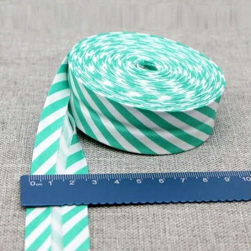 25 mm Schrägband, 100% Baumwolle, karierte Stoffe, Kederstreifen für DIY-Nähbänder, 16–25 mm x 10 Meter von AYHTUD