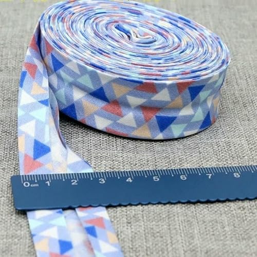 25 mm Schrägband, 100% Baumwolle, karierte Stoffe, Kederstreifen für DIY-Nähbänder, 24–25 mm x 10 Meter von AYHTUD