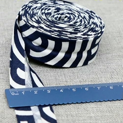 25 mm Schrägband, 100% Baumwolle, karierte Stoffe, Kederstreifen für DIY-Nähbänder, 28–25 mm x 10 Meter von AYHTUD