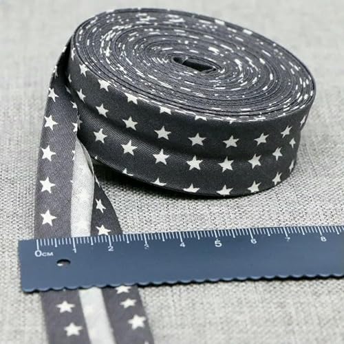 25 mm Schrägband, 100% Baumwolle, karierte Stoffe, Kederstreifen für DIY-Nähbänder, 31–25 mm x 10 Meter von AYHTUD