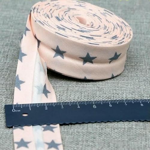 25 mm Schrägband, 100% Baumwolle, karierte Stoffe, Kederstreifen für DIY-Nähbänder, 35–25 mm x 10 Meter von AYHTUD