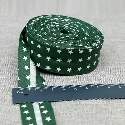 25 mm Schrägband, 100% Baumwolle, karierte Stoffe, Kederstreifen für DIY-Nähbänder, 37–25 mm x 10 Meter von AYHTUD