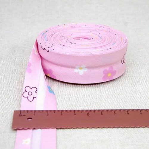 25 mm gefaltetes Schrägband aus Baumwolle, gebügeltes Schrägband für Kleidungsstücke, Tischdecken, DIY-Bastelarbeiten, Nähen, Stoffband, 10 m/Rolle, 15 m/Rolle, X01, 25 mm x 15 m von AYHTUD